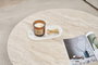 Nordure Soleil Mesa de Café Travertino y Nogal Venezia